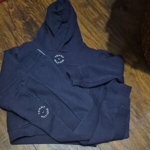 Tommy Hilfiger Dark Navy Pullover Hoodie with Circular Logo